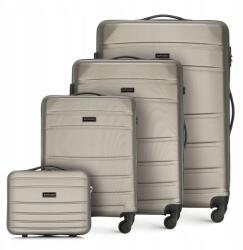 WITTCHEN Globe Line bőrönd szett, ABS, bézs, kozmetikai táskával (56-3A-65K-86)