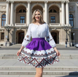 Ie traditionala Rochie stilizata cu motive traditionale Zenovia 2