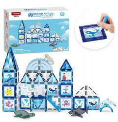  Mágneses építőjáték Window Art Óceán 68 darabos Mágneses Csempék (CABT272)