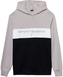 4F sport melegítőfelső, pamut, kapucnival, Size M, szürke (4FWSS24TSWSM1032-26S-M)