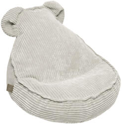 MeowBaby® Fotoliu puf pentru copii meowbaby aesthetic sako bag, teddy ecri, certificat oeko-tex, usor de curatat