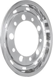 TruckKing Capac Janta Fata 22, 5x11, 75 ET135 Super Single, Inox, 10 Gauri, PCD 335mm, Prindere cu Suruburi (1652SF235H)