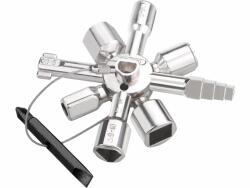 Extol kapcsolószekrény kulcs (vezérlőszekrény kulcs / univerzális keresztkulcs), 15 funkciós (916299)