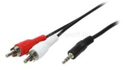 LogiLink Audiokábel, 3, 5 mm-es 3 tűs/M-2x RCA/M, 5 m (LOGILINK_CA1043) (LOGILINK_CA1043)