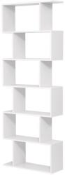 VASAGLE Bibliotecă albă VASAGLE cu 6 rafturi, design modern, 190, 5cm (LBC61WT) Raft