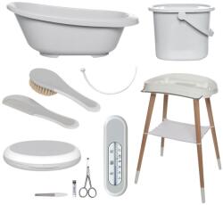 bébé-jou Sense 7 részes babakád és kádállvány fürdető szett light grey b4288051