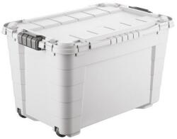 Tontarelli Tároló doboz 4UP fedéllel és kerekekkel 60 l krémszürke színben