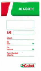 CASTROL olajcsere címke, öntapadós (XZ50-1000-00)