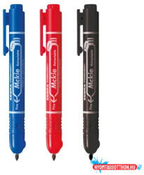 Zebra Alkoholos marker 1, 3 mm, nyomógombos, Mckie Retractable Zebra írásszín piros (64440) - nyomtassotthon