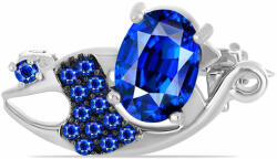  Ezüst Bross Ausztrál Kék Zafírral - 1.16 Karát