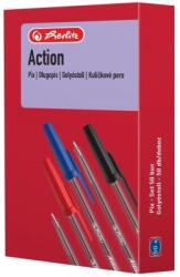 Herlitz Pix Herlitz din plastic, de unica folosinta, Action, mina 0, 7 mm, albastru, set 50 bucati HZ400197877