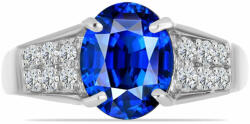  Ezüst Gyűrű Ausztrál Kék Zafírral és Fehér Topázzal - pepita - 276 599 Ft