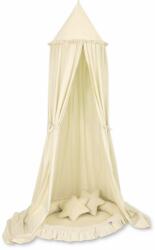  Készlet: gyerekszobai függő baldachin, fodros fodros fodros párnák - krémszínű