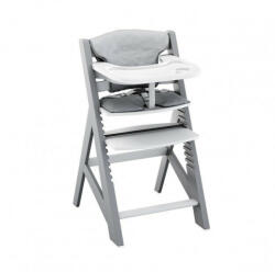  Etetőszék gyerekeknek 4 az 1-ben kivehető és mosható tálca, 3 pontos biztonsági öv, szürke