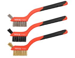 Yato Drótkefe készlet 3 részes 180 mm műanyag nyéllel (YT-6351) (YT-6351) - fetis