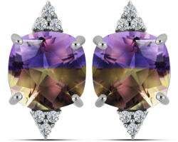  Ezüst Fülbevaló Anahi Ametrinnel és Fehér Topázzal, Y61339