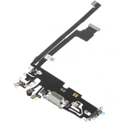 Aftermarket Piese si componente Banda cu Conector Incarcare - Microfon Apple iPhone 12 Pro Max, Argintiu (alim/iph12PM/ar) - pcone