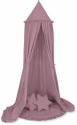  Készlet: gyerekszobai baldachin, fodros szőnyeg, retró rózsaszín párnák