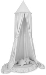  Készlet: gyerekszobába való függő baldachin, fodros fodros fodros párnák - szürke