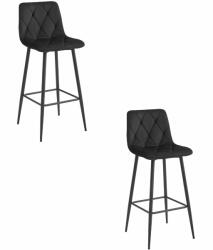  Valora KODA STOOL fekete bársony bárszék x2