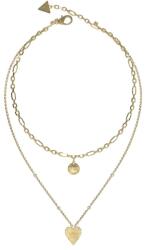 Guess Colier Guess All of Us paperclip cu inima si cristale JUBN04046JWYGT-U