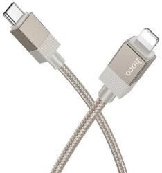 hoco. x110 adatkábel, type-c - lightning, 27w, gyorstöltő, 100cm, cipőfűző, arany (X110_G_TYPEC-LIGHTNING)