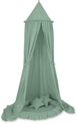  Készlet: gyerekszobába való függő baldachin, fodros fészek, zsálya mintás párnák