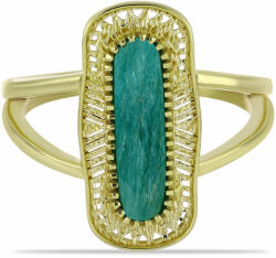  Arannyal Bevont Ezüst Gyűrű Amazonittal, Y58745/57