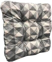 Mabadi Ülőpárna Puffy 38x38x8 cm szürke kockás (14791)