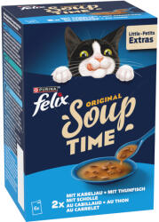 FELIX 6x48g Felix Soup Time Original halas válogatás étrend-kiegészítő eledel macskáknak