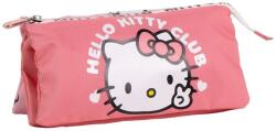 Hello Kitty 3 rekeszes, feltét nélküli Hello Kitty tolltartó 22, 5x2x11, 5 cm Rózsaszín (FEN0064404)