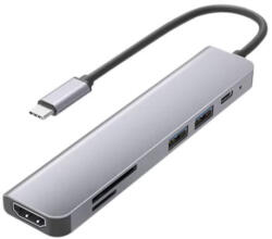 Prolight Qhou USB C -> USB 3.0, USB 2.0, USB C, SD és TF kártya, HDTV átalakító KOPB-920