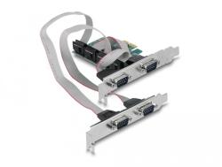 Delock 90410 4 x RS-232 port bővítő PCI Express x1 kártya (90410) (90410)