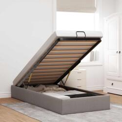 vidaXL Ottomán tópszínű szövet ágykeret matrac nélkül 100x200 cm (3310858)