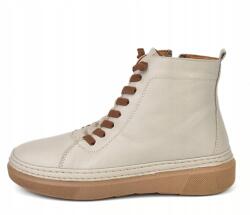 Ravini Vt 102 női bokacsizma, természetes bőr, világos szürke színű (VT 102)