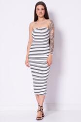 Calvin Klein Jeans midi ruha, J20J225263, Size S, fehér/fekete (J20J225263 OK4)