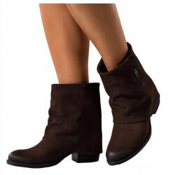 Casu Női Csokoládé Bőr Csizma, Size 37, széles felsőrész, velúrbőr (7102930000372)