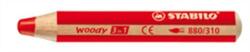 STABILO Színes ceruza, kerek, vastag, STABILO "Woody 3 in 1", piros (880/310) - mystock
