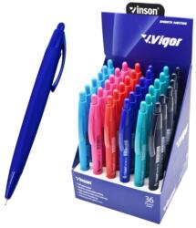 Vinson Golyóstoll nyomógombos 0, 7mm Vinson G2 vegyes test displ 36 db/display (G2) - tonerpiac