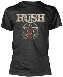 Rush American Tour 1977 Тениска с къс ръкав Grey L (BILMAR00676L)