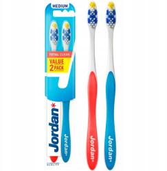 Jordan Total Clean Medium fogkefe, 2db, közepes (Szczoteczka Jordan Total Clean Medium 2-pack)