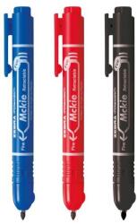 Zebra Alkoholos marker 1, 3 mm, nyomógombos, Mckie Retractable Zebra írásszín piros (51063) - tonerpiac