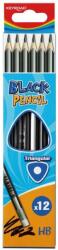 Keyroad Grafitceruza HB, radíros, háromszögletű 12 db/bliszter Keyroad Black (KR971550) - mystock