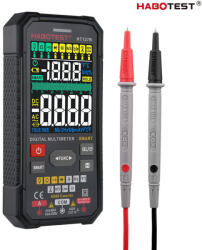 Habotest HT127B - digitális multiméter: smart funkció, AC/DC áram, AC/DC feszültség, TRMS, 600 V, kapacitás, NCV stb (127b)