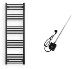  Törölközőszárító radiátor elektromos fűtőpatronnal 50 x 160 cm - Nero Italia AF-05-600W (fekete)