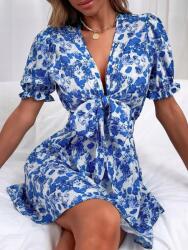 Shein DC32109 Shein Ruha Mini Virágmintás Megkötős Nyakkivágással (46) M