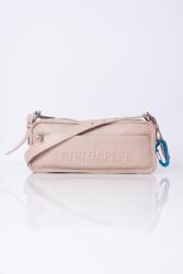 Patrizia Pepe bézs bőr kézitáska, 36×15×12cm, állítható szíj, cipzáras rekesz (2B0148 L113 R874)