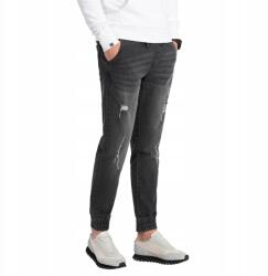 Ombre Férfi farmer nadrág, Jogger, koptatott fekete, Size XL, 98% pamut