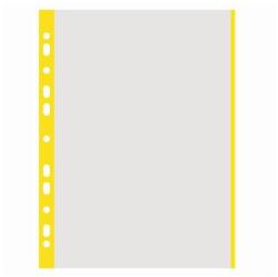 DONAU Genotherm, lefűzhető, színes szélű, A4, 40mikron, narancsos felület, DONAU, sárga, 100db/cs (1774100PL-11)