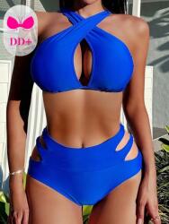 Shein Kétrészes Fürdőruha, Size 90DD, kék, 80% poliamid